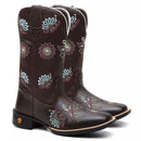 Bota Texana Feminina "Mandala Azul"