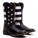 Bota Texana Masculina "Estados Unidos" Preta