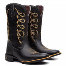 Bota Texana Masculina "Arame Dourado"