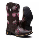 Bota Texana Feminina "Mandala Rosa"