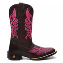 Bota Texana Feminina "Floral Rosa"