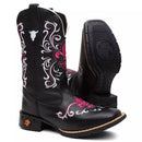 Bota Texana Feminina "Orquídea Rosa"