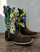 Bota Texana Country Muladeiros Do Brasil + Faca Brinde